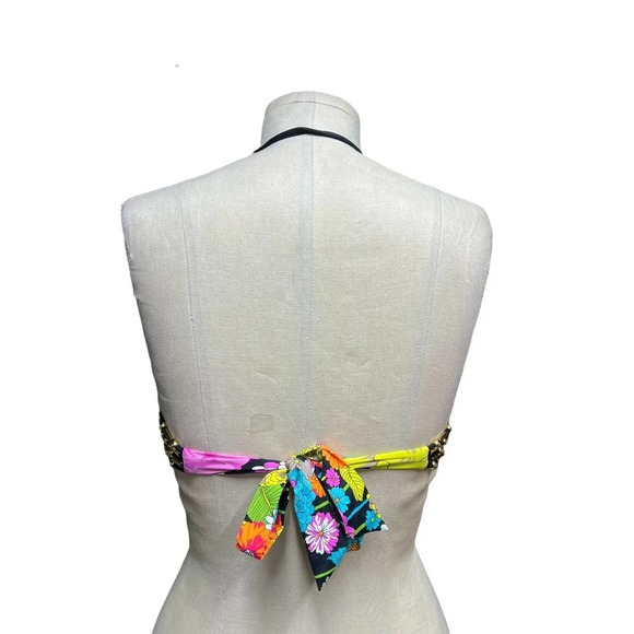 Trina Turk Santiago Vibrant Floral Bikini Bandeau Top Size 6 - Picture 7 of 8